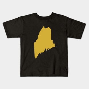Maine state map Kids T-Shirt
